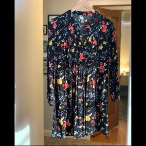 Old Navy Split Neck Floral Dress